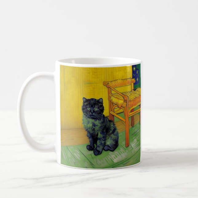 Caneca De Café Van Gogh Black Cat (Esquerda)
