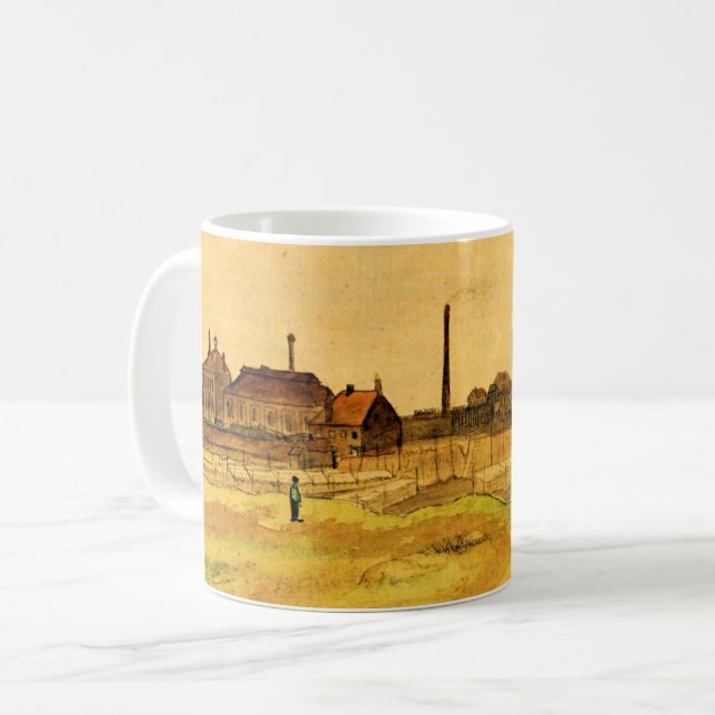 Caneca De Café Van Gogh - Coalmine in the Borinage, (Frente Esquerda)