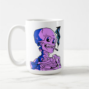 Caneca De Café Van Gogh, Esqueleto com um cigarro aceso