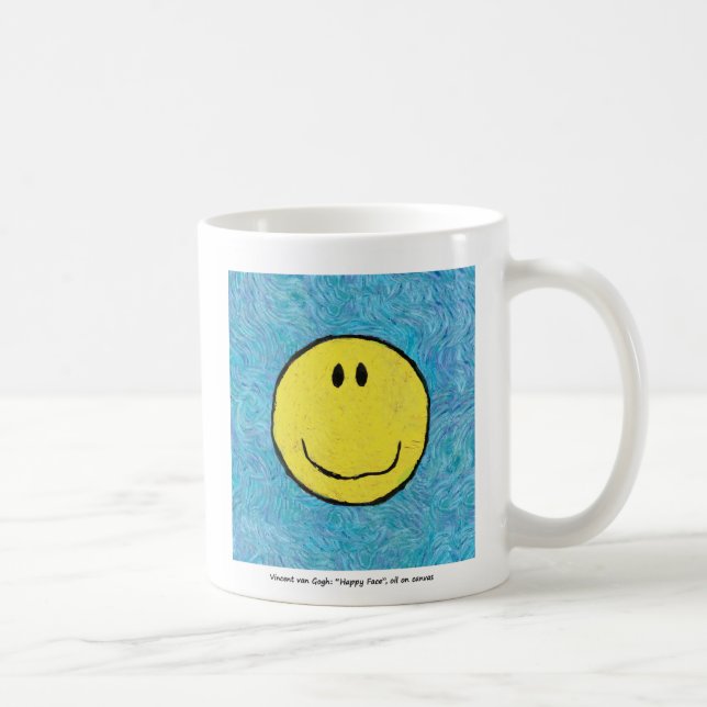 Caneca De Café van gogh face mug feliz (Direita)