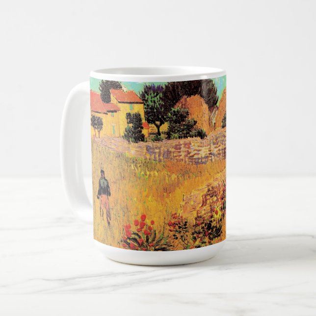 Caneca De Café Van Gogh - Farmhouse in Provence, (Frente Esquerda)