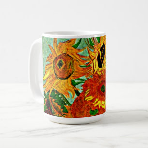 Caneca De Café Van Gogh - Girassóis 12 Mug Café De Dois Toneladas