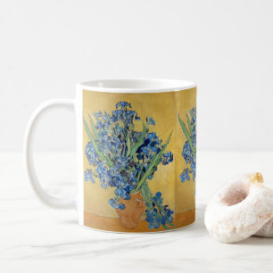 Caneca De Café Van Gogh Irrita Vase Flores Azuis Buquê Belas Art