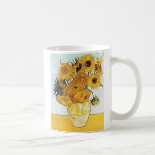 Caneca De Café Van Gogh o vaso com o copo de café de 12 girassó