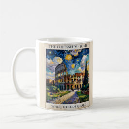 Caneca De Café Van Gogh Rome Colosseum Oil Painting Retro Vintage