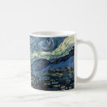 Caneca De Café Van Gogh Starry Night<br><div class="desc">Vincent Van Gogh Starry Night, obra-prima, trabalho de arte de vintage em produtos modernos do Zazilicious</div>