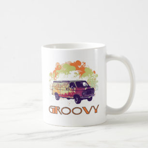 Caneca De Café Van Groovy - design retro dos anos 70