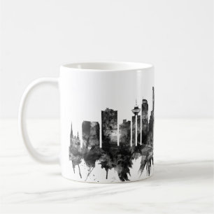 Caneca De Café Vancouver Canada Skyline BW