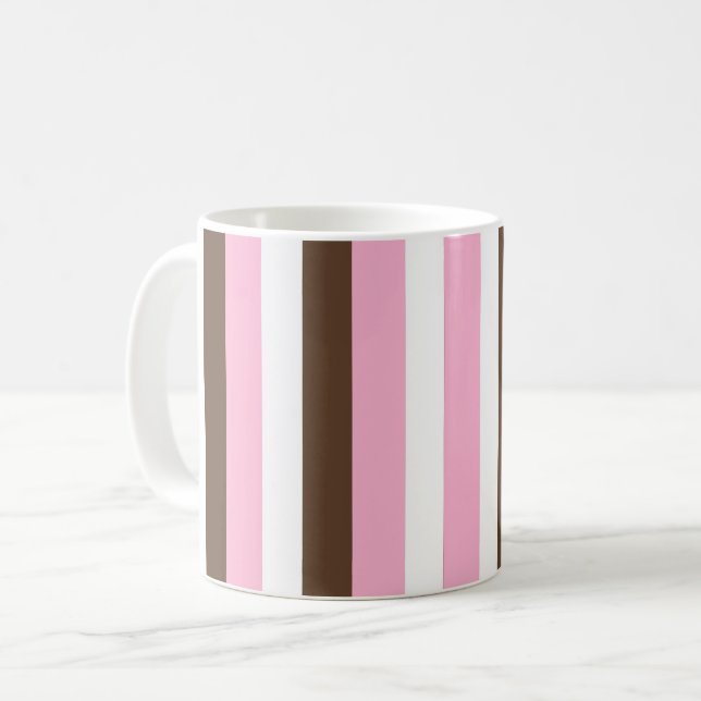 Caneca De Café Vanilla De Chocolate Rosa (Frente Esquerda)