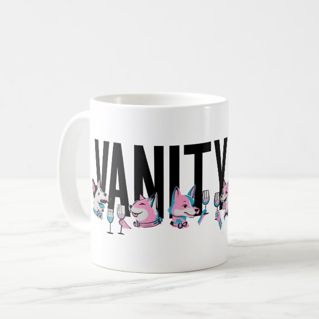 Caneca De Café Vanity fur Magazine Party Limited Edition BLUE (Frente Esquerda)