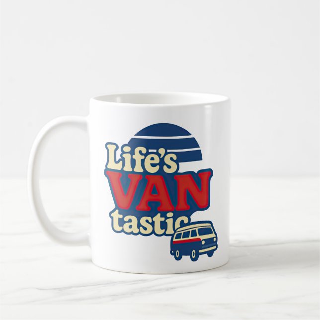 Caneca De Café VANtastic Red Cream Blue Edition (Esquerda)