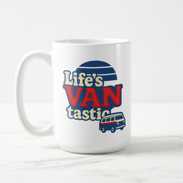 Caneca De Café VANtastic Red Cream Blue Edition (Esquerda)