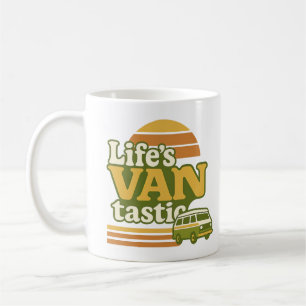 Caneca De Café VANtastic Retro 70s Van Graphic da vida