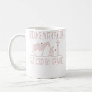 Caneca De Café Vaqueiro Ajoelhado Na Cruz Montando Fé Graça Crist