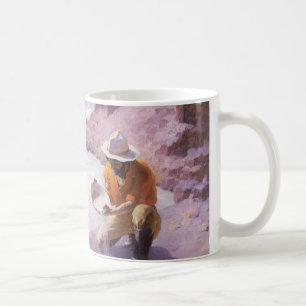Caneca De Café Vaqueiro Antigo, Lavando Ouro, Wyoming por Leigh