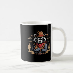 Caneca De Café Vaqueiro de Guaxinim Feral Profano Vintage Engraça
