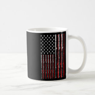 Caneca De Café Vara de Pesca Bandeira Americana Engraçado Vintage