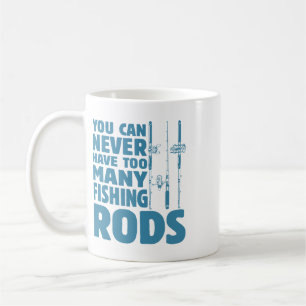 Caneca De Café Varas de Pesca de Design de Pescador Engraçado par