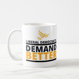 Caneca De Café Variação alaranjada da procura de Democrata