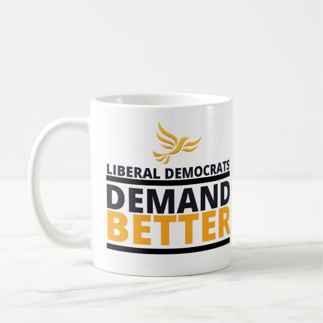 Caneca De Café Variação alaranjada da procura de Democrata (Esquerda)