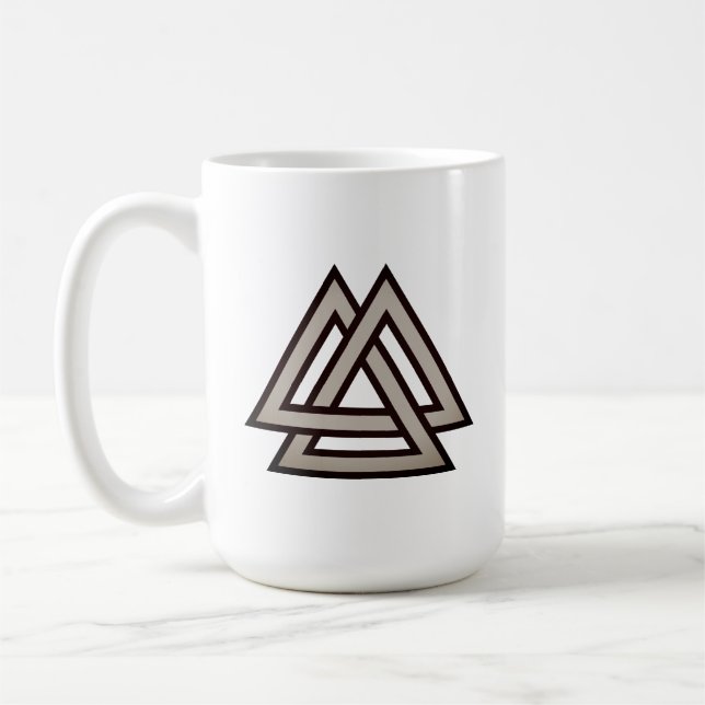 Caneca De Café Variante do símbolo Valknut (Esquerda)