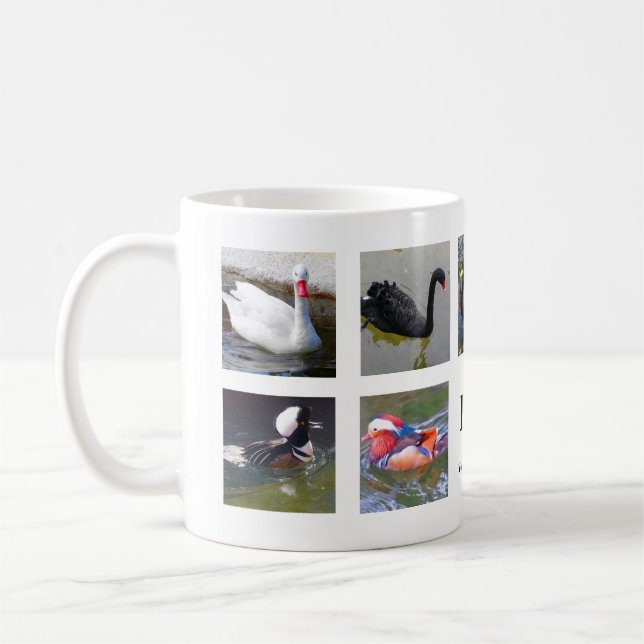 Caneca De Café Várias Aves Colagem #1 Mug (Esquerda)