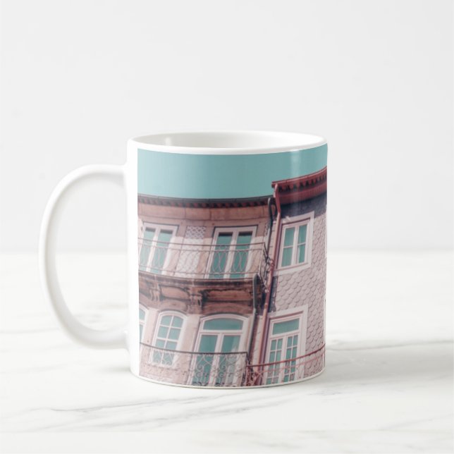 CANECA DE CAFÉ VÁRIAS CASAS DE TINTA COM JANELAS DE VIDRO (Esquerda)
