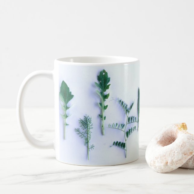 Caneca De Café Várias Formas Verde Deixam a Natureza Sentir (Com Donut)