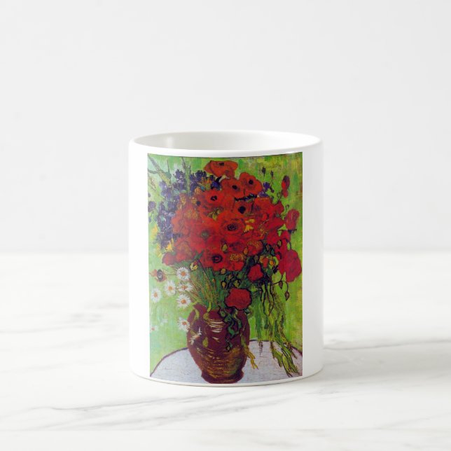 Caneca De Café Vase com Cornflower e Poppies, Van Gogh (Centro)