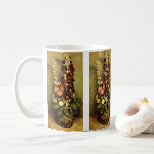 Caneca De Café Vase com Hollyhocks por Vincent van Gogh