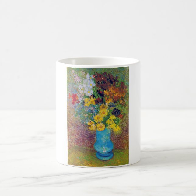 Caneca De Café Vase com margaridas e anêmonas, Van Gogh (Centro)