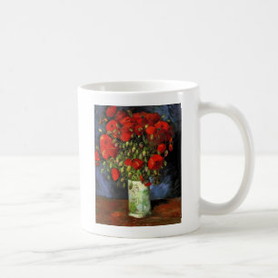 Caneca De Café Vase com papagaios vermelhos Vincent van Gogh