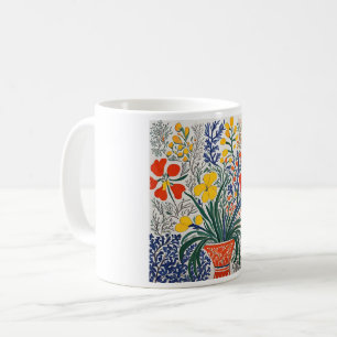 Caneca De Café Vase e Flores Selvagens