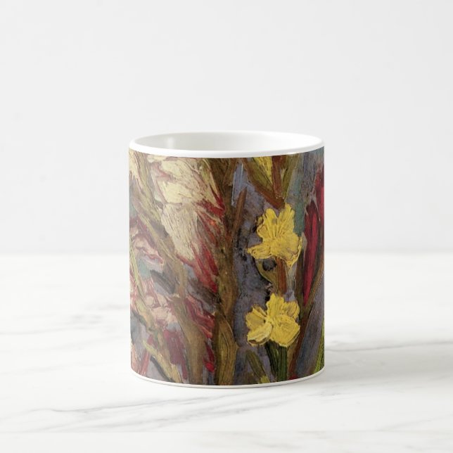 Caneca De Café Vaso com Gladíolos por Vincent van Gogh (Centro)