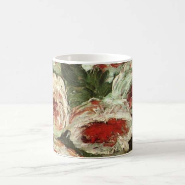 Caneca De Café Vaso com Peônias de Vincent van Gogh (Centro)