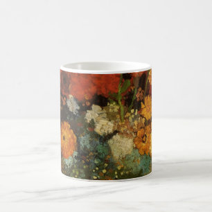 Caneca De Café Vaso de Natureza Morta com Zinnias por Vincent van