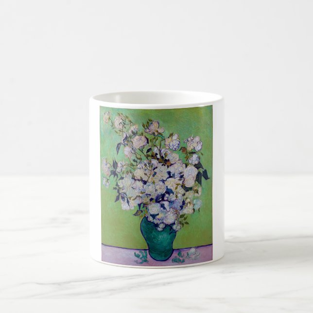 Caneca De Café Vaso de Rosas, Vincent van Gogh (Centro)