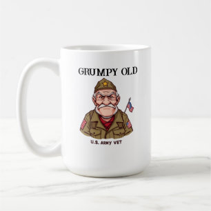 Caneca De Café Vaso do Exército Americano Antigo e Grumpy