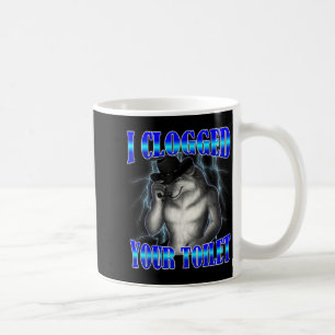 Caneca De Café Vaso sanitário entupido piada meme do lobo alfa br