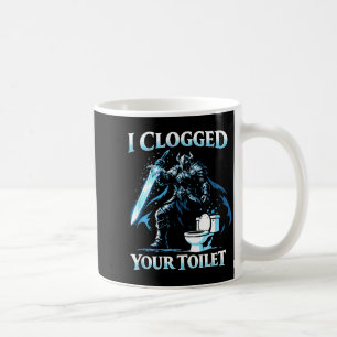 Caneca De Café Vaso sanitário entupido piada meme do lobo alfa id