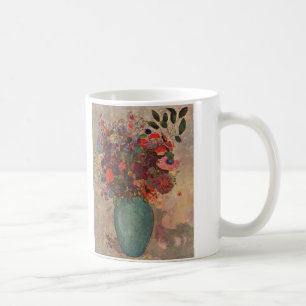 Caneca De Café Vaso Turco por Odilon Redon, Arte de Flores Vintag