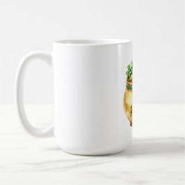 Caneca De Café Vaso Verde de Trevos da Sorte do Dia de São Patríc