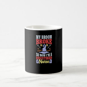 Caneca De Café Vassoura Quebrou Eu Sou Enfermeira Registrada Brux