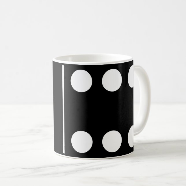 Caneca De Café Vazio 6 Black Domino Mug (Frente Esquerda)