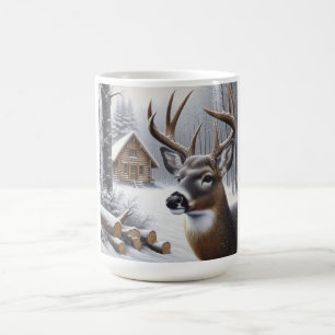 Caneca De Café Veado de inverno/Arte Buck
