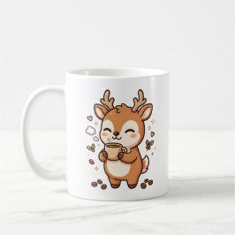 Caneca de Café Veado Kawaii