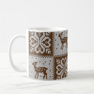 Caneca De Café Veados de inverno: padrão de colheita.