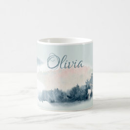 Caneca De Café Vedante de Woodland Watercolor