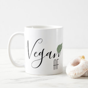 Caneca De Café Vegan AF Funny Say Leaf