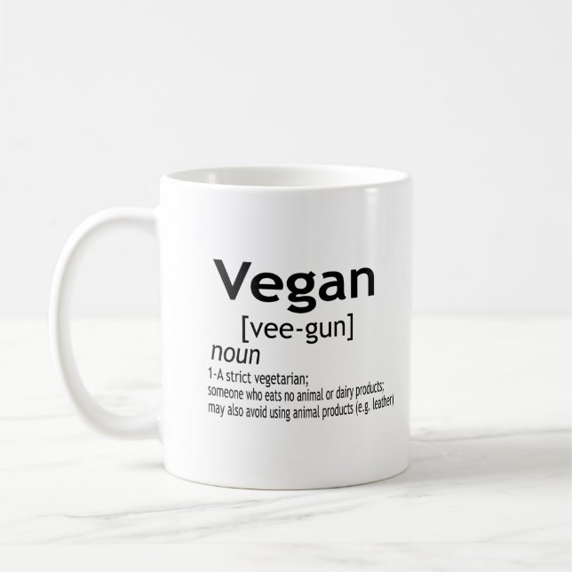 Caneca De Café Vegan Definition - Comida vegetal (Esquerda)